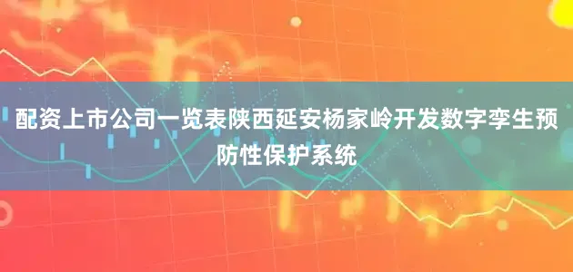 配资上市公司一览表陕西延安杨家岭开发数字孪生预防性保护系统